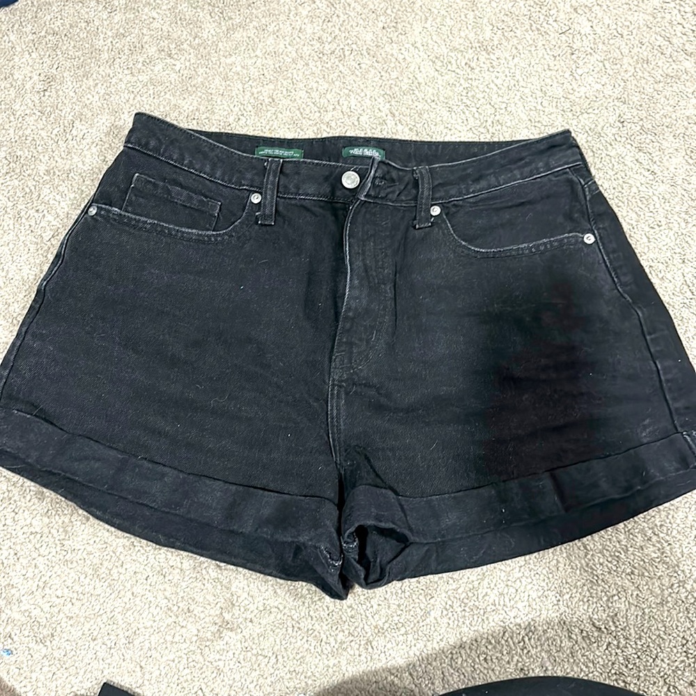 Black Wild Fable Highest Waisted Mom Shorts